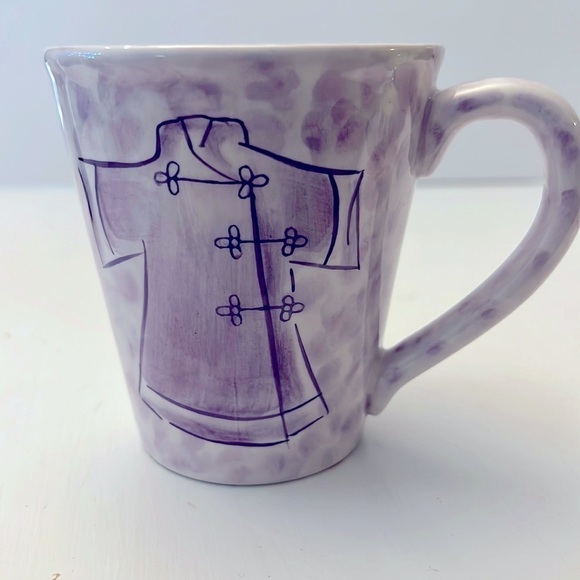 World Market Purple Splatter Kimono Design Coffee Tea Mug - Picture 1 of 6